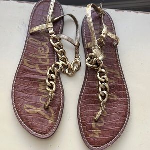 Sam Edelman gold chain sandals